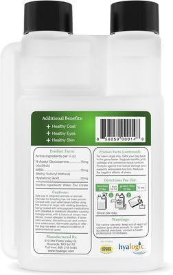 Show full view: Hyalogic HyaFlex Pro Hyaluronic Acid Complete Joint Support Dog Supplement, 8-fl oz bottle slide 3 of 10