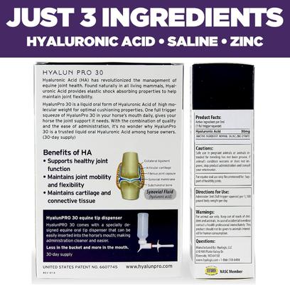 Show full view: Hyalogic Hyaluronic Acid Joint Support Liquid Horse Supplement, 270-mL bottle slide 2 of 8
