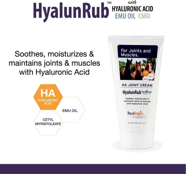 Hyalogic Hylarub Hyaluronic Acid Joint & Muscle Support Cream, 6-fl oz bottle