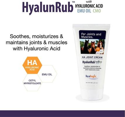 Show full view: Hyalogic Hylarub Hyaluronic Acid Joint & Muscle Support Cream, 6-fl oz bottle slide 3 of 5