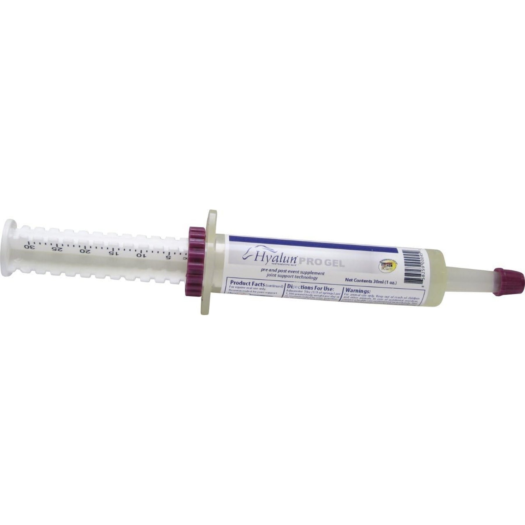 Hyalogic Pro Gel Hyaluronic Acid Joint & Cartilage Care Gel Horse Supplement, 1-fl oz syringe
