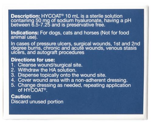 Show full view: HyCoat Topical Wound Management Solution for Dogs, Cats & Horses, 50mg/10mL slide 3 of 3