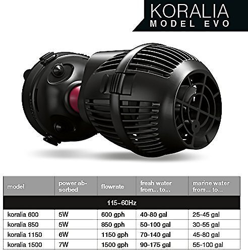 Show full view: Hydor Koralia Evolution Circulation & Wave Pump, 550-600 GPH slide 2 of 4