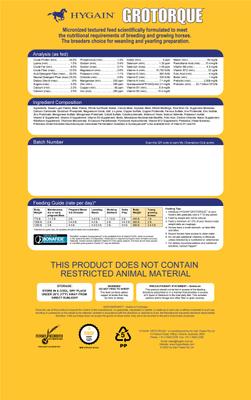 Show full view: Hygain Grotorque Textured Breeding Horse Feed, 44-lb bag slide 2 of 3