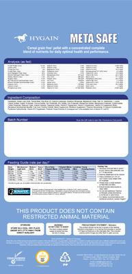 Show full view: Hygain Meta Safe Pellets Horse Feed, 44-lb bag slide 2 of 4