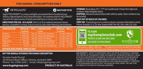Show full view: Hygain Recuperate Horse Supplement, 1-lb tub slide 2 of 4