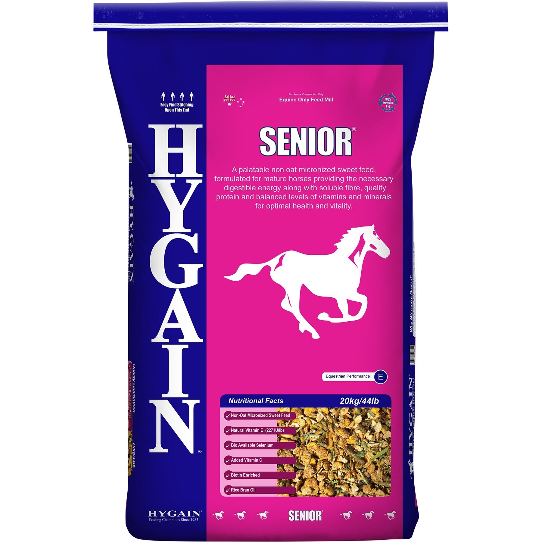 Hygain Senior Horse Feed, 44-lb bag