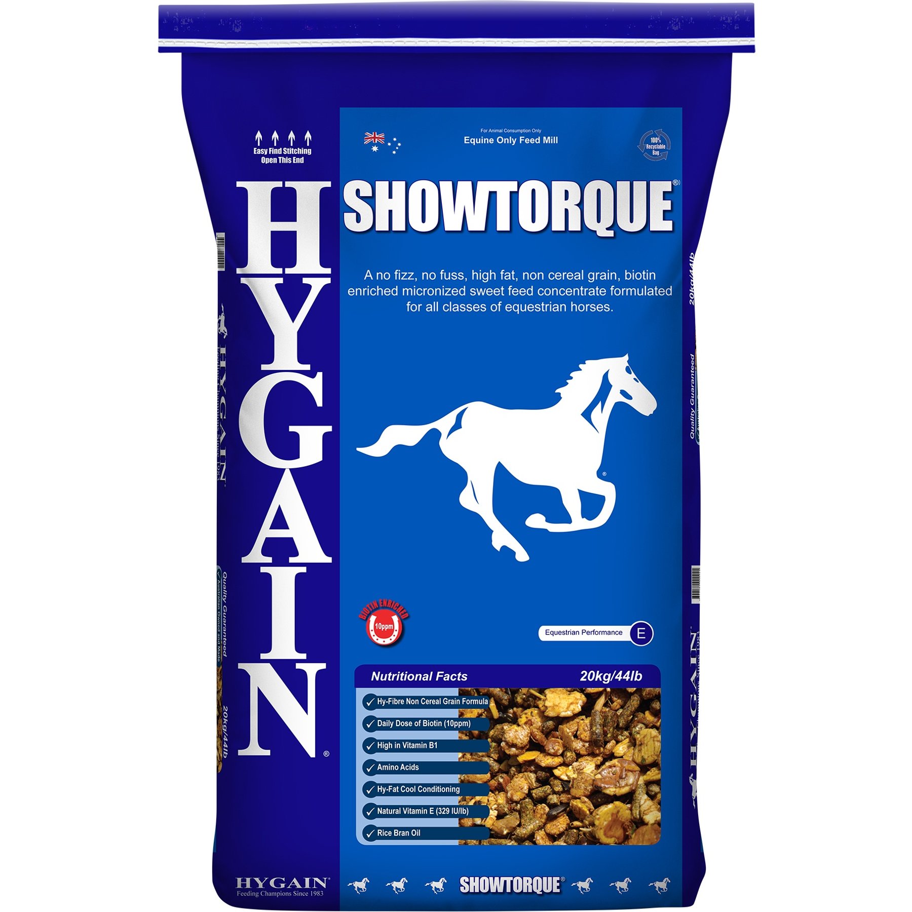 Hygain Showtorque Horse Feed, 44-lb bag, bundle of 2