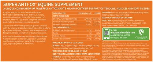Show full view: Hygain Super Anti-Ox Horse Supplement, 6.6-lb tub slide 2 of 3