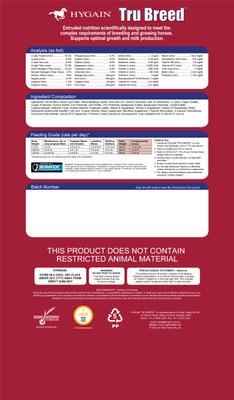 Show full view: Hygain Tru Breed Breeding Horse Feed, 44-lb bag slide 2 of 3
