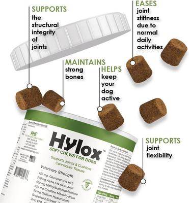 Show full view: Hylox Nutritional Supplement Soft Chews for Dogs, 120 count slide 3 of 9