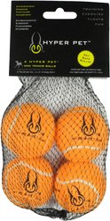 Hyper Pet 4 Pack of Balls for Dogs, Orange, Mini