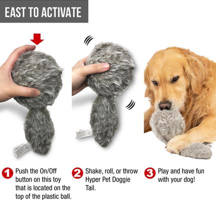 Show full view: Hyper Pet Doggie Tail Interactive Dog Toy slide 3 of 12