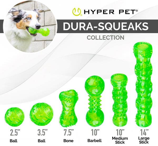 Show full view: Hyper Pet Dura-Squeaks Dog Chew Toy, Ball slide 7 of 12