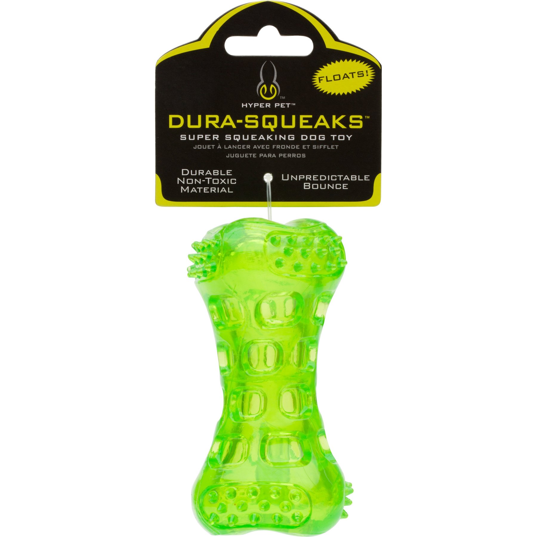 Hyper Pet Dura-Squeaks Dog Chew Toy, Bone