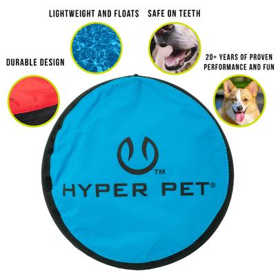 Show full view: Hyper Pet Flippy Flopper Flying Disc Dog Toy, 9-in, 1 pack slide 3 of 12