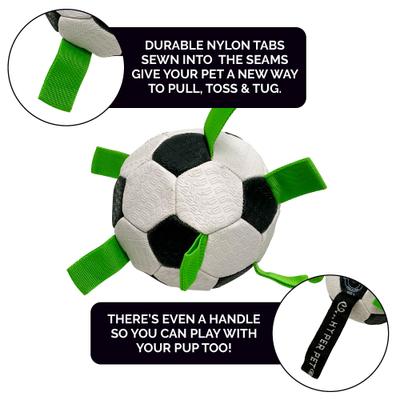 Show full view: Hyper Pet Grab Tabs Soccer Ball Dog Toy, 7.5-in slide 5 of 10