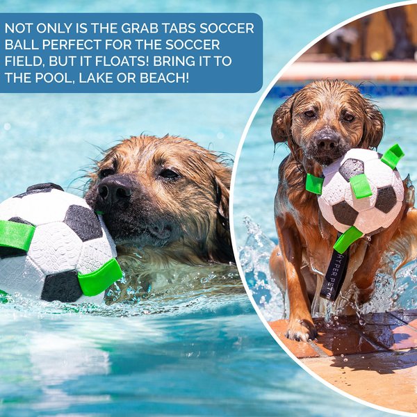 Show full view: Hyper Pet Grab Tabs Soccer Ball Dog Toy, 7.5-in slide 5 of 9