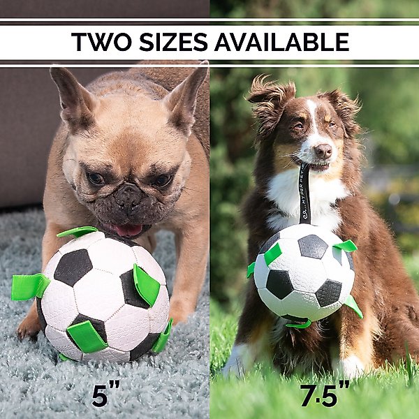Show full view: Hyper Pet Grab Tabs Soccer Ball Dog Toy, 7.5-in slide 7 of 9