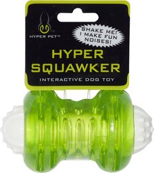Hyper Pet Hyper Squawkers Dog Chew Toy, Bone