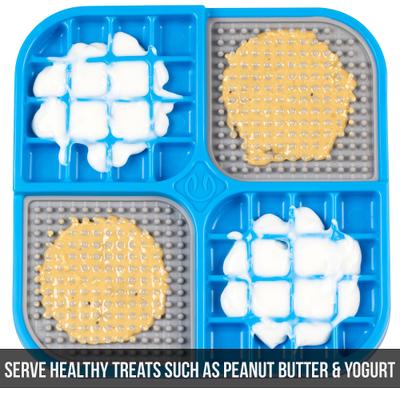 Show full view: Hyper Pet IQ Banquet Dog & Cat Lick Mat, Blue/Gray slide 4 of 8