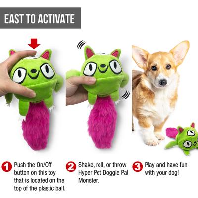 Show full view: Hyper Pet Monster Pal Interactive Plush Dog Toy slide 6 of 8