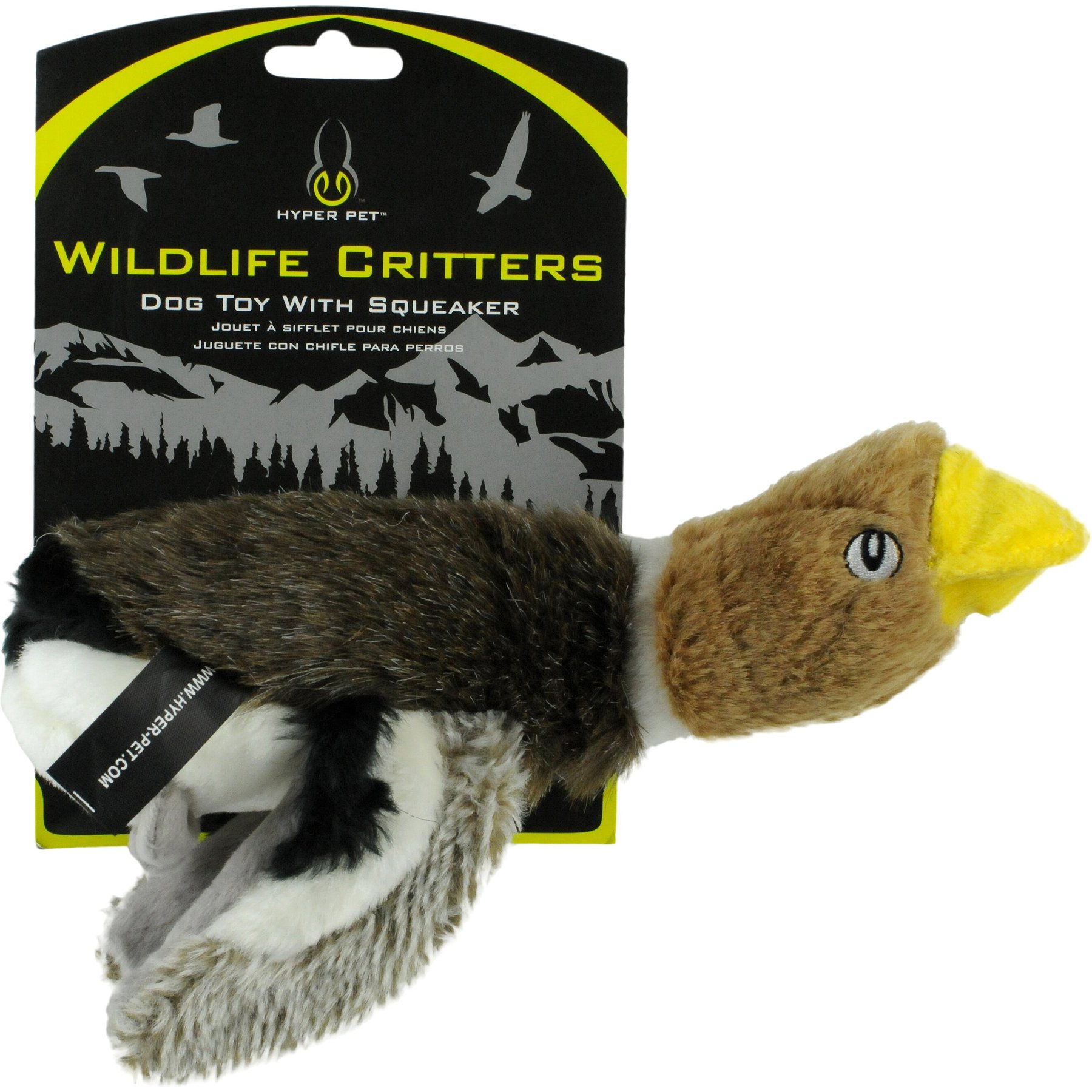 Hyper Pet Wildlife Critter Dog Toy, Mallard Duck