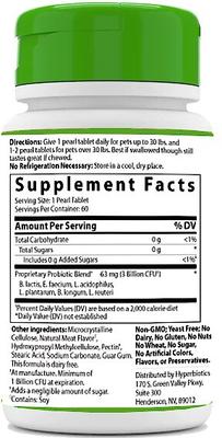 Show full view: Hyperbiotics PRO-Pets Probiotic Dog & Cat Supplement, 60 count slide 4 of 4