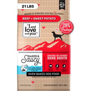 I and Love and You Baked and Saucy Beef and Sweet Potatoes Dry Dog Food, 21-lb bag