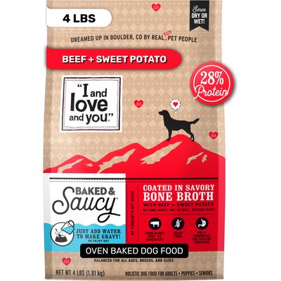 I and Love and You I and Love and You Baked and Saucy Beef and Sweet Potatoes Dry Dog Food, 4-lb bag