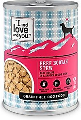 I and Love and You Beef Booyah Stew Grain-Free Canned Dog Food, 13-oz, case of 12