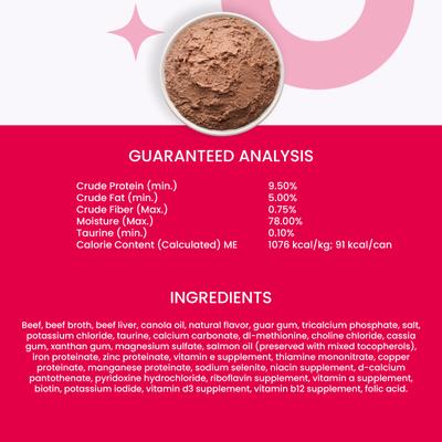 Show full view: I and Love and You Beef Right Meow! Pate Grain-Free Canned Cat Food, 3-oz can, case of 4 slide 8 of 10