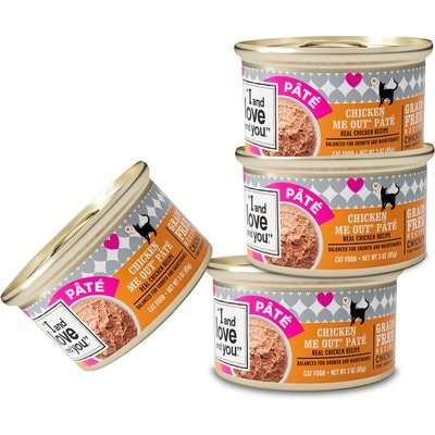 I and Love and You I and Love and You Chicken Me Out Pate Grain-Free Canned Cat Food, 3-oz can, case of 4