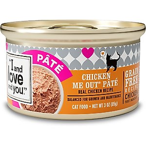 I and Love and You Chicken Me Out Pate Grain-Free Canned Cat Food, 3-oz, case of 24