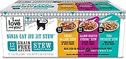 I and Love and You Chicky-Da-Lish, Salmon Chanted Evening and Tuna Fintastic Stew Variety Pack Canned Cat Food, 3-oz, case of 12