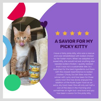 Show full view: I and Love and You Chicky-Da-Lish Stew Grain-Free Canned Cat Food, 3-oz, case of 24 slide 5 of 12