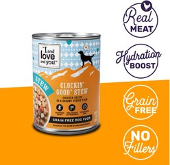 I and Love and You Cluckin' Good Stew Grain-Free Canned Dog Food, 13-oz, case of 12 slide 2 of 9