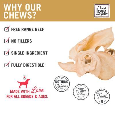 Show full view: I and Love and You Ear Candy Beef Ear Dog Chews, 5 pack slide 9 of 12
