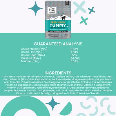 Show full view: I and Love and You Feed Meow Variety Pack Grain-Free Chunks In Gravy Wet Cat Food, 3-oz pouch, case of 12 slide 10 of 11