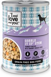 I and Love and You Gobble It Up Stew Grain-Free Canned Dog Food, 13-oz, case of 12