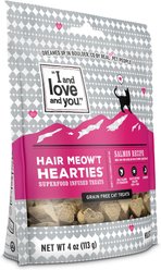 I and Love and You Hair Meow't Hearties Cat Treats, 4-oz bag