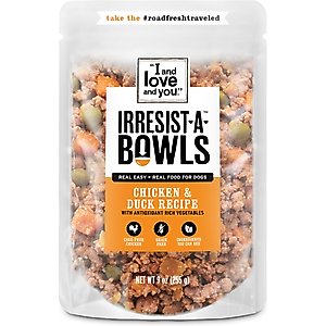 I and Love and You Irresist-a-Bowls Grain-Free Chicken & Duck Recipe Dog Food, 9-oz pouch, 8 count