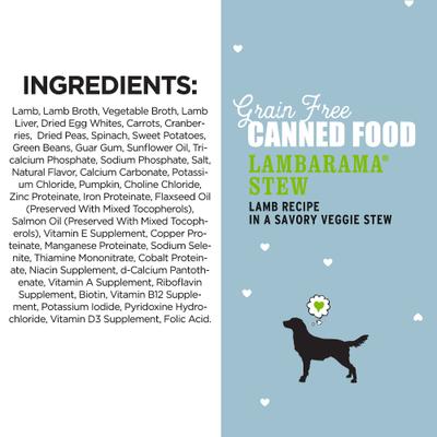 Show full view: I and Love and You Lambarama Stew Grain-Free Canned Dog Food, 13-oz, case of 12 slide 6 of 11
