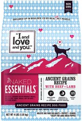 I and Love and You Naked Essentials Ancient Grain Beef and Lamb Recipe Dry Dog Food, 23-lb bag