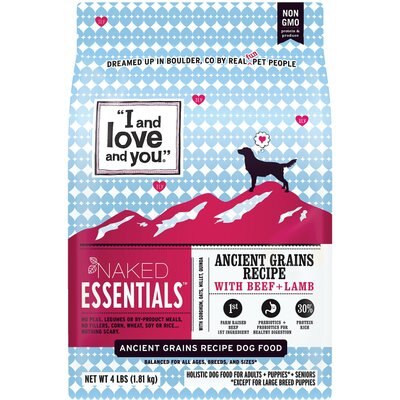 I and Love and You I and Love and You Naked Essentials Ancient Grain Beef & Lamb Recipe Dry Dog Food, 23-lb bag