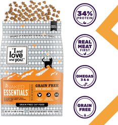 I and Love and You Naked Essentials Chicken & Duck Recipe Dry Cat Food, 11-lb bag slide 2 of 9