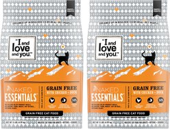 I and Love and You Naked Essentials Chicken & Duck Recipe Dry Cat Food, 22-lb bundle