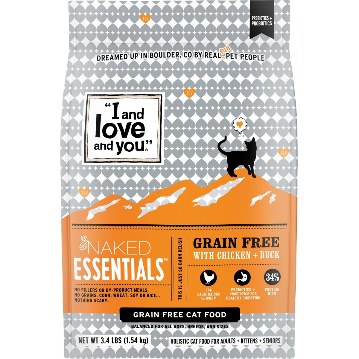 I and Love and You Naked Essentials Chicken & Duck Cat Food, 3.4-lb