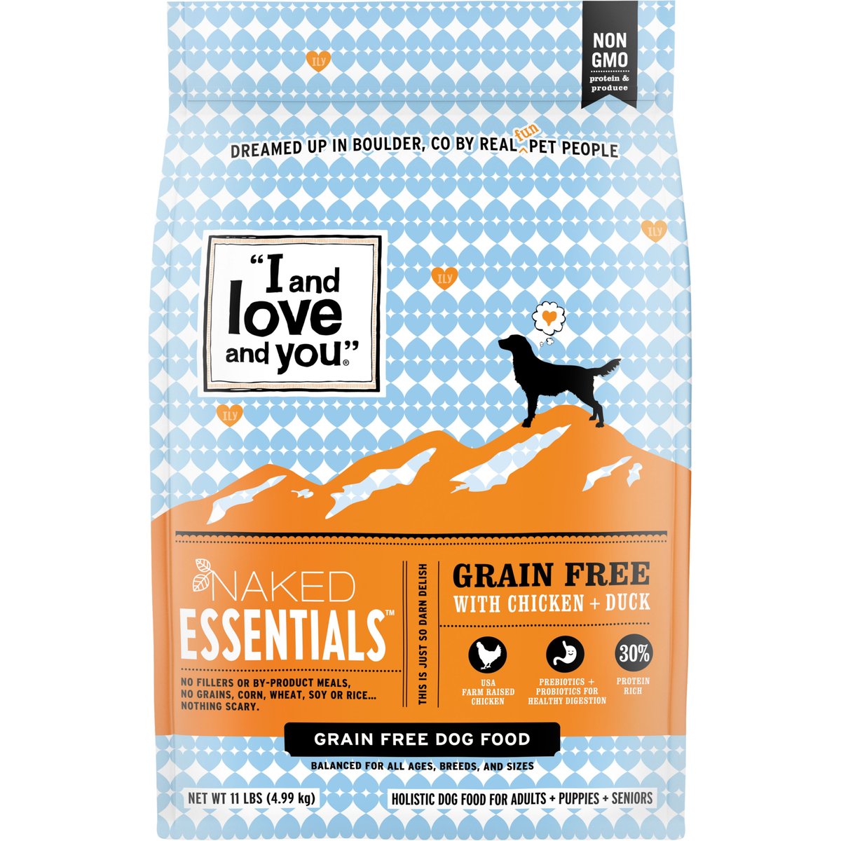 I and Love and You Naked Essentials Chicken & Duck Dog Food, 11-lb