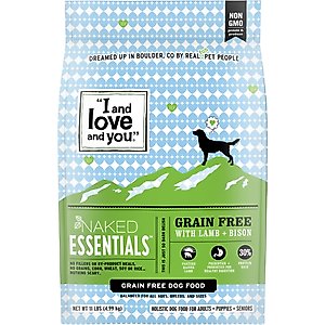 I and Love and You Naked Essentials Grain-Free Lamb and Bison Recipe Dry Dog Food, 11-lb bag